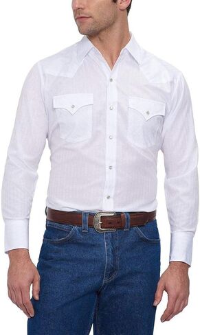ELY CATTLEMAN Men's Long Sleeve Tone Western Shirt in Saudi Arabia