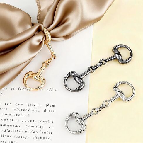 9Pcs Snaffle Bit Buckles, Alloy Horse Bit Buckle Double Bit Buckle for DIY Snaffle Bit Horse Jewelry Loafer Shoes, Necklaces Bracelets, Foldable Connecting Clasp (3 Colors) in Saudi Arabia