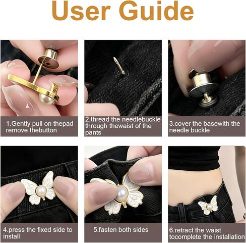 Pant Waist Tightener, No Sew Jean Clips to Tighten Waist, Adjustable Waist Clips for Loose Pants, Pants Buckles in Kuwait