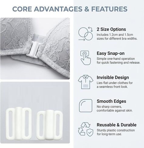 erioctry 10PCS Plastic Front Closure Buckles Clasp Hook Fasteners for Swimwear Bra Sewing DIY Garment Repair Supplies in Kuwait