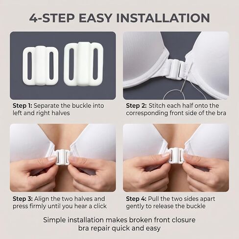 erioctry 10PCS Plastic Front Closure Buckles Clasp Hook Fasteners for Swimwear Bra Sewing DIY Garment Repair Supplies in Kuwait