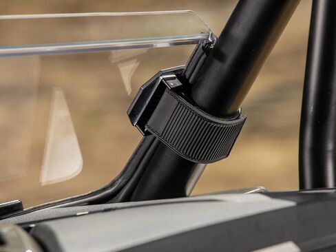 SuperATV Scratch Resistant Half Windshield for 2024+ Polaris RZR XP1000, XR Optic Hard Coating, 1/4" Polycarbonate 250x Stronger than Glass, USA Made, No Tint in Kuwait
