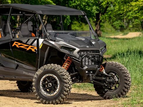 SuperATV Scratch Resistant Half Windshield for 2024+ Polaris RZR XP1000, XR Optic Hard Coating, 1/4" Polycarbonate 250x Stronger than Glass, USA Made, No Tint in Kuwait