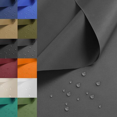 Nylon Fabric, 58"W 420D Waterproof Fabric 1 Yard Ripstop Nylon Material Outdoor Upholstery Twill Sewing Material for Patio Chair, Lining, Cushion, Purse, Tote Bag, Tent, Tarp Cover, DIY Project Black in Saudi Arabia