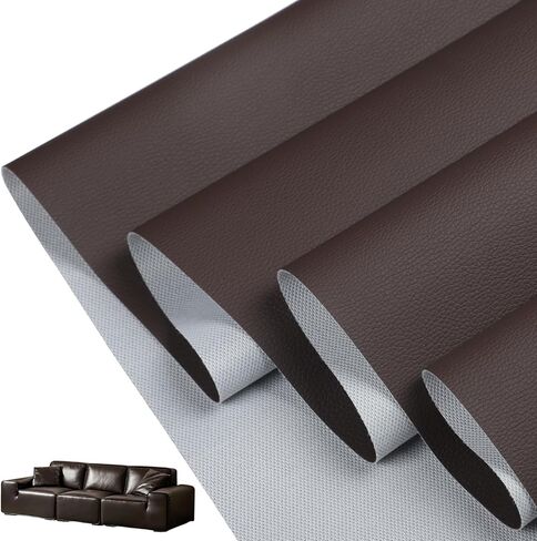 CDY Marine Vinyl Upholstery Fabric: 54"x72" Soft Grain Faux Leather Waterproof Durable - Easy to Cut Marine Vinyl Faux Leather for Boat Car Owners Sofa DIY Upholstery (Dark Brown, 2Yard（54"x72"）) in Saudi Arabia