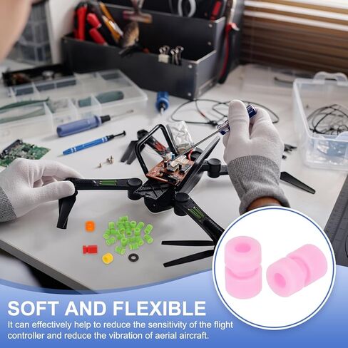 MECCANIXITY RC Anti Vibration Rubber Balls for RC F4 F7 Flight Controller RC Drone Accessories M2x6.6mm(Pink), Pack of 20 in Kuwait