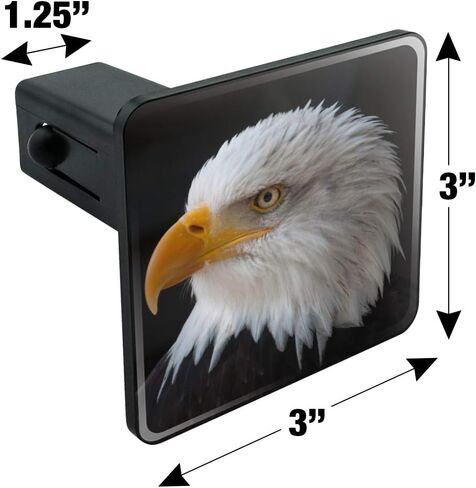 الرسومات والمزيد من Stoic Bald Eagle سحب غطاء وصلة المقطورة إدراج 1 1/4 بوصة (1.25 بوصة) in Kuwait