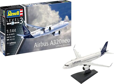 Revell 03942 Airbus A320 Neo Model Kit, 1:144 Scale, Multi-Color in Kuwait