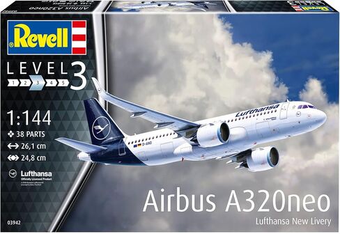 Revell 03942 Airbus A320 Neo Model Kit, 1:144 Scale, Multi-Color in Kuwait