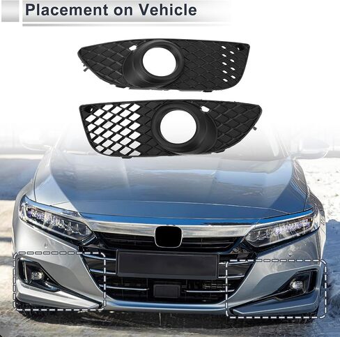 Front Left,Front Right Fog Light Grill for Mitsubishi Lancer 2008-2013 Front Lower Bumper Fog Light Cover Inserts No.8321A263/8321A264 ABS 1 Pc in Kuwait