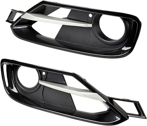 Black Front Lower Grille Fog Light Cover Bezel Chrome Trim Replacement for 2012-2015 BMW F30 F31 3-Series Sport-Line 51117300739 51117300740 BM1047127 in Saudi Arabia