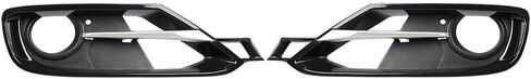 Black Front Lower Grille Fog Light Cover Bezel Chrome Trim Replacement for 2012-2015 BMW F30 F31 3-Series Sport-Line 51117300739 51117300740 BM1047127 in Saudi Arabia