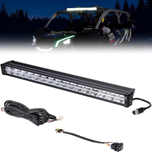 KEMIMOTO شريط إضاءة LED 31 بوصة، 35200LM Spot Flood Combo UTV ATV Lights IP67 مقاوم للماء متوافق مع Polaris RZR Can-Am Maverick X3 Pioneer CFMOTO لقفص لفة 1.5 بوصة - 2 بوصة in Kuwait