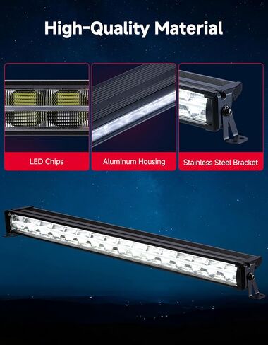 KEMIMOTO شريط إضاءة LED 31 بوصة، 35200LM Spot Flood Combo UTV ATV Lights IP67 مقاوم للماء متوافق مع Polaris RZR Can-Am Maverick X3 Pioneer CFMOTO لقفص لفة 1.5 بوصة - 2 بوصة in Kuwait