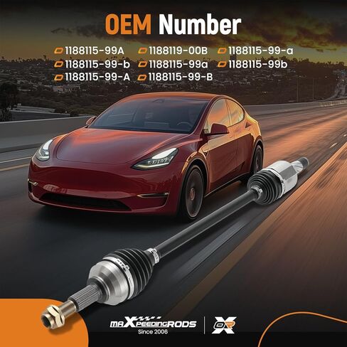 مجموعة عمود المحور الأمامي من maXpeedingrods لـ Tesla Model Y 2020 2021 2022 2023، جانب السائق أو الراكب، استبدال #1188115-99-A، 1188119-00-B in Kuwait
