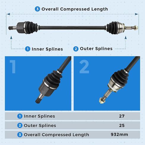 Front Right CV Axle Shaft Assembly for 2006-2009 Kia Spectra for 2007-2009 Spectra5 w/Automatic Transmission in Kuwait