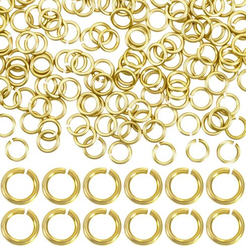 100pcs 18K Gold Filled Jump Rings, Open Jewelry Jump Rings, 3mm Gold Charms for Women Key Chains Necklace Bracelet Pendant Earrings Jewelry Making in Saudi Arabia