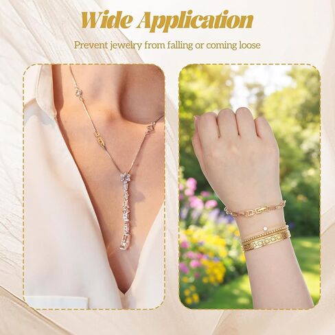 6Pcs Gold Bracelet Extender, Necklace Extender Jewelry Clasps Women Foldover Clip Link Extensions for Necklace Extension Bracelet Extension Women's Jewelry Making Repair Kit in Kuwait