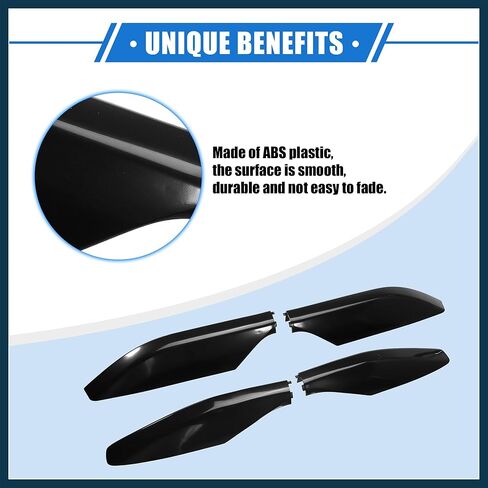 4pcs Car Roof Rack Side Rails End Cover Shell Cap Compatible for Lexus GX470 2003-2009, Durable Plastic Black Cargo Rack Legs Protection Automotive Parts in Kuwait