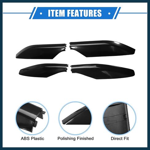 4pcs Car Roof Rack Side Rails End Cover Shell Cap Compatible for Lexus GX470 2003-2009, Durable Plastic Black Cargo Rack Legs Protection Automotive Parts in Kuwait