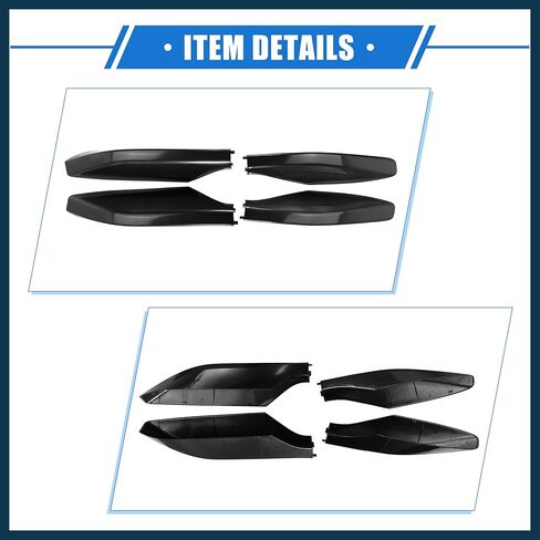 4pcs Car Roof Rack Side Rails End Cover Shell Cap Compatible for Lexus GX470 2003-2009, Durable Plastic Black Cargo Rack Legs Protection Automotive Parts in Kuwait