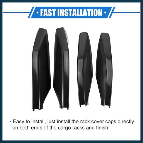 4pcs Car Roof Rack Side Rails End Cover Shell Cap Compatible for Lexus GX470 2003-2009, Durable Plastic Black Cargo Rack Legs Protection Automotive Parts in Kuwait