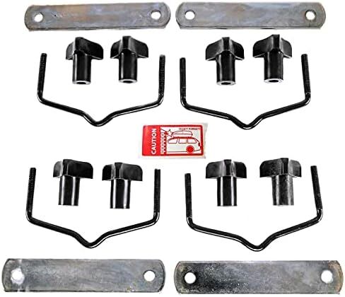 أجهزة استبدال JEGS لحاملات البضائع JEGSport | أرقام أجزاء العلامة التجارية JEGS 555-90098/555-90097 | تتضمن 4 دعامات تثبيت، و8 مقابض ملولبة، و4 لوحات تثبيت، و4 خطافات مشبك in Kuwait