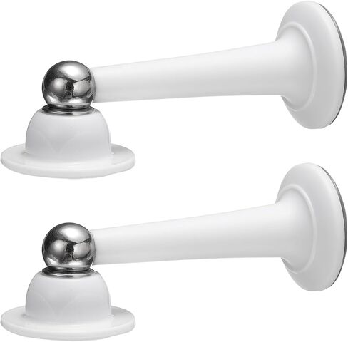 uxcell 5.1" Magnetic Door Stoppers, Magnetic Doorstops for Wall and Floor Mounting, No Drilling Door Holder with Adhesive for RV Baggage Doors, Home, Office, White in Saudi Arabia