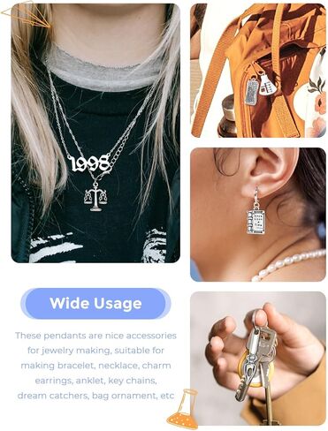 JIALEEY Student Study Stationery Charms, 56pcs Teacher Study Graduation Charm for DIY Bracelet Necklace Jewelry Making Crafts Supplies in Kuwait