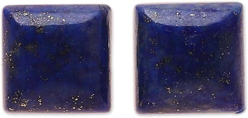 NOVICA Artisan Handmade Composite Stud Earrings Square from India Sterling Silver Reconstituted in Saudi Arabia