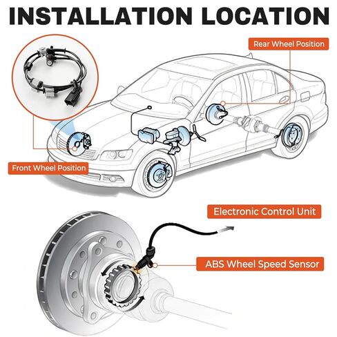 2 قطعة مستشعر سرعة العجلات الأمامية ABS يسار ويمين متوافق مع 2002-2009 Chevy Trailblazer SSR، GMC Envoy XL XUV، Buick Rainier Driver & Passenger Side ABS Sensor استبدال ALS1337 970-282 15158254 in Kuwait