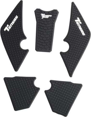 Fuel Tank Pad Protector Sticker Set for Yamaha Tenere 700 | Anti-Slip Decal Kit for T700 XTZ700 XTZ690 2019 2020 2021 2022 2023 2024 | 5-Piece Black Rubber Protective Tank Stickers in Saudi Arabia