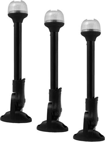 Attwood 1263351 Corporation 5358-12-7 12" Black Plastic Pole Fold Down White All-Round Light in Saudi Arabia