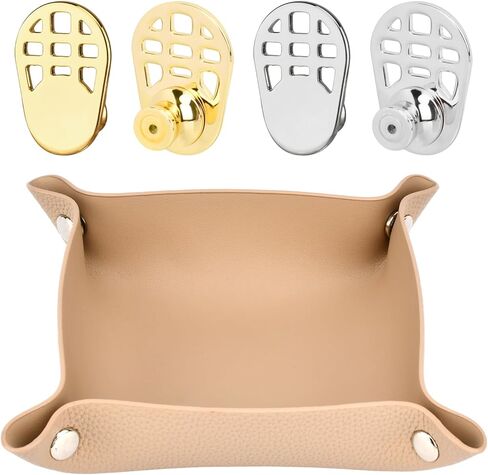 Earring Backs for Heavy Earrings, 4 Pack Locking Earring Lifters for Droopy Ears, Secure Stud Backings for Women, Fits 0.6-1.2 mm Posts, Includes Storage Tray in Saudi Arabia