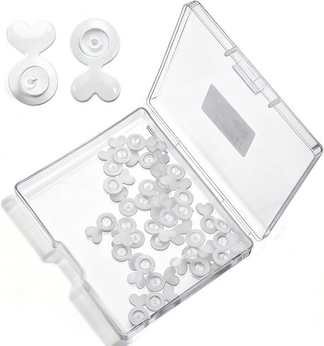 Earring Backs for Droopy Ears, 32 Pcs White Acrylic and Clear Silicone Lifters, Replacement Backs for Comfortable and Secure Fit in Saudi Arabia