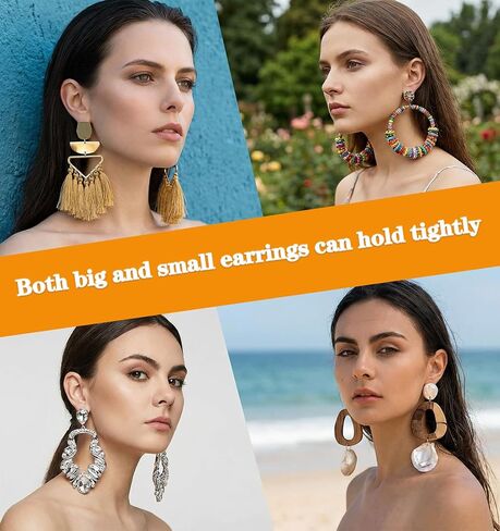 Earring Backs for Droopy Ears, 32 Pcs White Acrylic and Clear Silicone Lifters, Replacement Backs for Comfortable and Secure Fit in Saudi Arabia