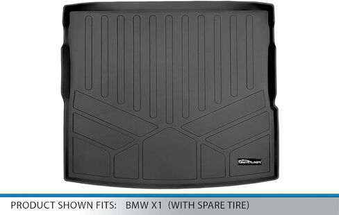 SMARTLINER Custom Floor Mats 2 Rows and Cargo Liner Behind 2nd Row Set Black Compatible with 2016-2022 BMW X1 Cargo Fits Without Spare Tire in Saudi Arabia