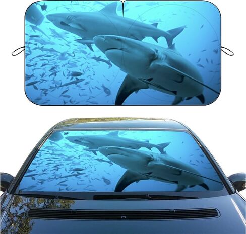 Funny Cows Car Windshield Sun Shade, Foldable Reflective Sunshade for Front Window, UV & Heat Blocking, Interior Protector, Universal Fit for SUV Sedan Truck, 59" x 31.5" in Saudi Arabia