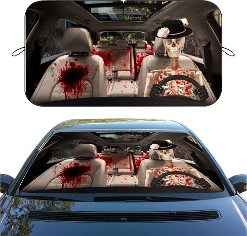 Funny Cows Car Windshield Sun Shade, Foldable Reflective Sunshade for Front Window, UV & Heat Blocking, Interior Protector, Universal Fit for SUV Sedan Truck, 59" x 31.5" in Saudi Arabia