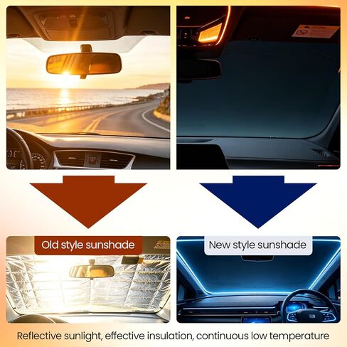 All Weather Windshield Cover with Magnetic Edges, 4-Layer Thick Waterproof Sunshade Snow Cover for Most Vehicles in Saudi Arabia