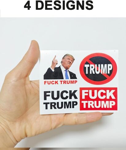 100 PCS Fuck Trump Stickers Unti Trump Stickers Anti Truomp Merchandise Funny Decal Uwhenbo Waterproof Easy to Remove, No Residue Leaves, Funny Decal Fdt Sticker in Saudi Arabia