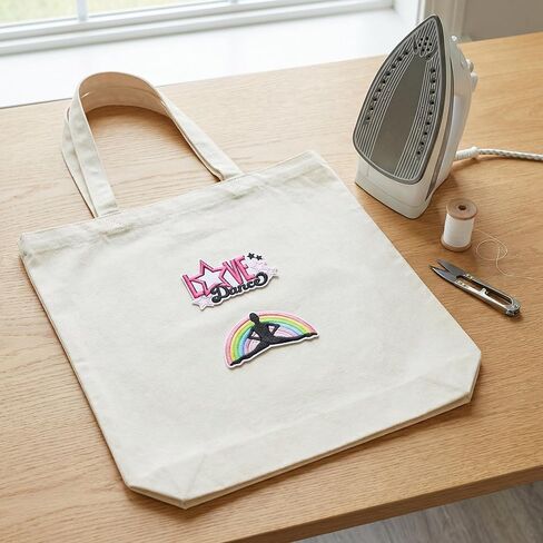 18PCS Love Dance Iron on Patches Set, Ballet Embroidered Appliques, Dance Theme Iron On Patches for Clothes, Jackets, Bags, Backpacks in Kuwait