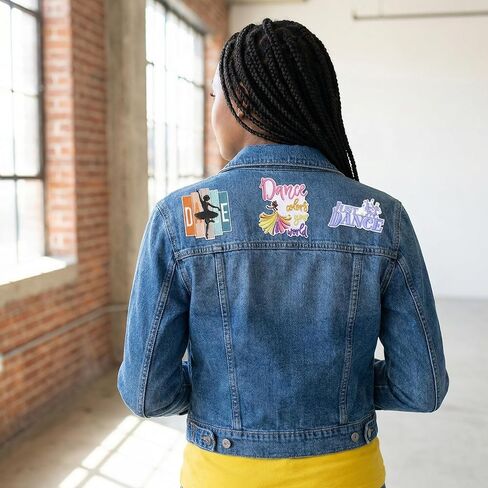 18PCS Love Dance Iron on Patches Set, Ballet Embroidered Appliques, Dance Theme Iron On Patches for Clothes, Jackets, Bags, Backpacks in Kuwait