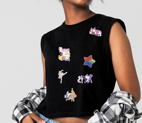 18PCS Love Dance Iron on Patches Set, Ballet Embroidered Appliques, Dance Theme Iron On Patches for Clothes, Jackets, Bags, Backpacks in Kuwait