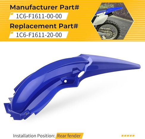 M MATI Rear fender for Yamaha TTR230 2005-2009 2011-2024 1C6-F1611-00-00 1C6-F1611-20-00 in Kuwait
