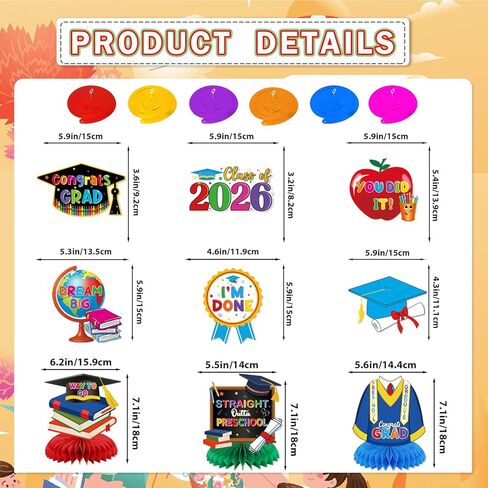 Pre K Graduation Decorations: Peace Out Pre-K Banner Hanging Swirls Centerpieces Prek Graduation Decorations 2026 Peace Out Kindergarten Decor for End of School Year Last Day of Preschool Party Supplies in Kuwait