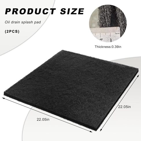 Sun Walker 2 PCS 22" Oil Drain Splash Pad, Square No-Splatter Pads Heat-Resistant Oil Change Mat, Leak-Proof Anti Splash Drip Pad for Car Oil Changing Transmission Drain Pan in Kuwait