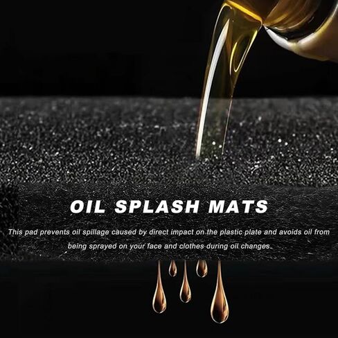 Sun Walker 2 PCS 22" Oil Drain Splash Pad, Square No-Splatter Pads Heat-Resistant Oil Change Mat, Leak-Proof Anti Splash Drip Pad for Car Oil Changing Transmission Drain Pan in Kuwait