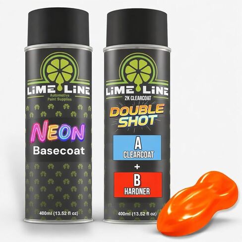 LiME LiNE Premium Automotive Basecoat Aerosol Spray Paint - Fast Drying- Custom Paint, Must Be Clearcoated! (Neon Yellow) in Kuwait