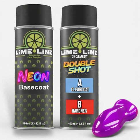 LiME LiNE Premium Automotive Basecoat Aerosol Spray Paint - Fast Drying- Custom Paint, Must Be Clearcoated! (Neon Yellow) in Kuwait
